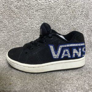 VANS Widow Lace Up Casual Skateboarding Shoes Sneakers Black Suede YOUTH Size 11